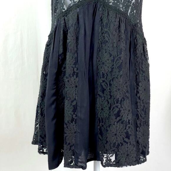 Umgee Babydoll Black Lace  Boho Cottage Witchy Mini Dress NWT Size S - Picture 5 of 11